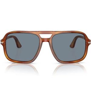 Persol, Moderne Rechthoekige Zonnebril Oranje, Dames, Maat:ONE Size