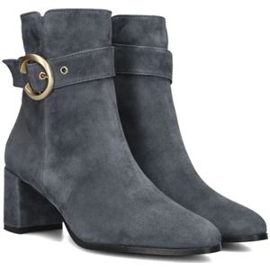 Notre-v, Schoenen, Dames, Grijs, 43 EU, Suède, Grijze Suède Enkellaarsjes 8552