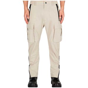 Dsquared2, Broeken, Heren, Beige, M, Katoen, Cargo broek met logo, beige