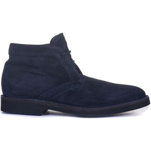 Canali, Schoenen, Heren, Blauw, 43 EU, Suède, Suede ankle boots