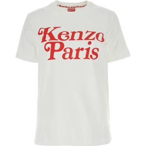 Kenzo, Tops, Dames, Wit, S, Katoen, Witte katoenen T-shirt