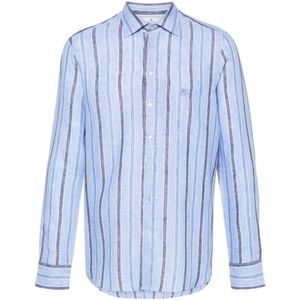 Etro, Blauwe Overhemden met 3,5 cm Hak Blauw, Heren, Maat:XL