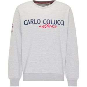 Carlo Colucci, Atletico Sweatshirt Contini Grijs, Heren, Maat:2XL