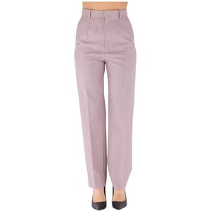 Victoria Beckham, Hoge Taille 3/4 Broek Roze, Dames, Maat:2XS