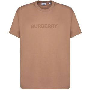 Burberry, Tops, Heren, Bruin, XL, Katoen, T-Shirts