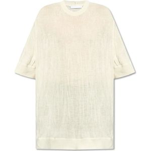 Helmut Lang, Trui met korte mouwen Beige, Heren, Maat:M