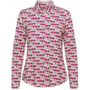 &Co Woman, Blouses & Shirts, Dames, Veelkleurig, XL, Random Ikat Blouse met Lange Mouwen