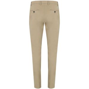 Manuel Ritz, Broeken, Heren, Beige, L, Katoen, Beige Slim Fit Katoenen Broek