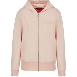 Armani Exchange, Sweatshirts & Hoodies, Dames, Roze, S, Roze Hoodie Ss 24