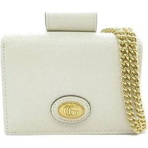 Gucci Vintage, Tweedehands leren portemonnees Wit, Dames, Maat:ONE Size