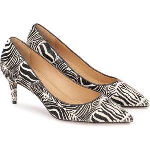 Kazar, Schoenen, Dames, Zwart, 37 EU, Leer, Zwart en wit zebra patroon pumps