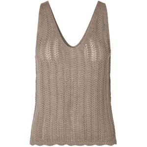 mbyM, Tops, Dames, Bruin, S, Katoen, Bruine Gebreide Tanktop Humita