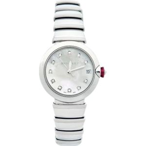 Bvlgari Vintage, Pre-owned, Dames, Grijs, ONE Size, Pre-owned Stainless Steel watches