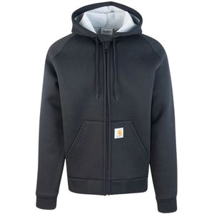 Carhartt Wip, Sweatshirts & Hoodies, Heren, Zwart, XL, Katoen, Zwarte Hoodie Warm Waterdicht