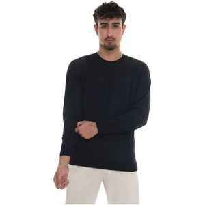 Hindustrie, Truien, Heren, Blauw, L, Wol, Merino Wol Slim Fit Pullover