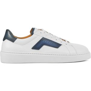 Magnanni, Schoenen, Heren, Wit, 41 1/2 EU, Blauw Witte Sneakers