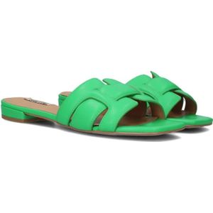 Bibi Lou, Schoenen, Dames, Groen, 36 EU, Leer, Groene Leren Instap Sandaal