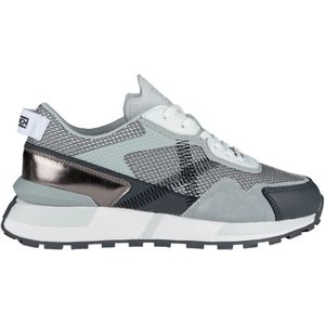 Munich, Schoenen, Dames, Veelkleurig, 37 EU, Grijze Casual Textiel Sneakers met Rubberen Zool