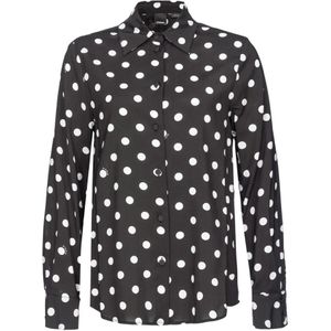 Pinko, Blouses & Shirts, Dames, Zwart, S, Polkadot Stretch Overhemd