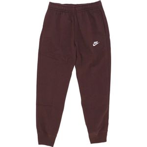 Nike, Broeken, Heren, Bruin, XS, Katoen, Fleece Trainingspak Jogger Broek Aarde/Wit