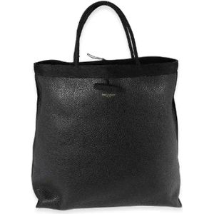 Yves Saint Laurent Vintage, Pre-owned, Dames, Zwart, ONE Size, Leer, Pre-owned Leather totes