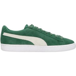 Puma, Schoenen, Heren, Groen, 44 EU, Suède, Klassieke Suède Lage Sneaker Vine/Wit