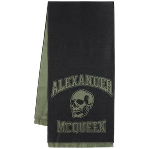 Alexander McQueen, Accessoires, Heren, Zwart, ONE Size, Wol, Winter Scarves
