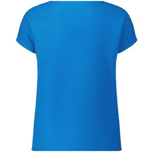 Betty Barclay, Tops, Dames, Blauw, S, Gestreept Casual Shirt met Overlappende Mouwen