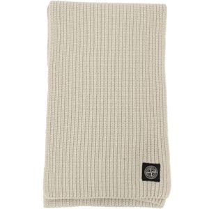 Stone Island, Accessoires, unisex, Beige, ONE Size, Wol, Beige Wol Sjaal