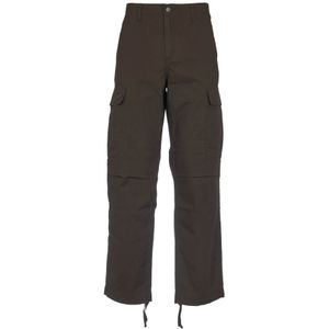 Carhartt Wip, Reguliere Cargo Broek Zwart, Heren, Maat:W36