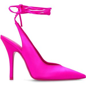 The Attico, Schoenen, Dames, Roze, 36 EU, Satijn, ‘Venus’ pumps