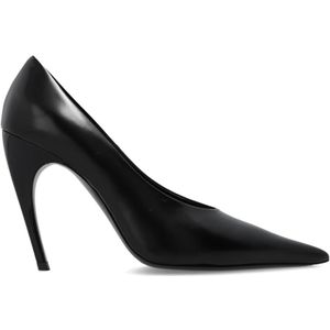 Nensi Dojaka, Leren stiletto pumps Zwart, Dames, Maat:36 1/2 EU