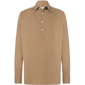 Kiton, Miami Katoenen Poloshirt Bruin, Heren, Maat:M