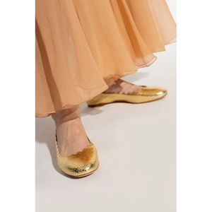 Chloé, Schoenen, Dames, Geel, 37 EU, Leer, Leren balletflats Lauren