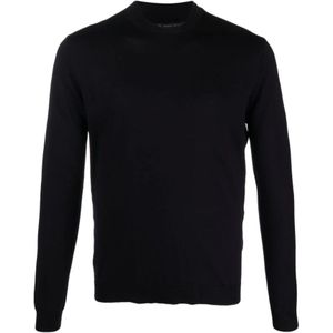 Low Brand, Truien, Heren, Zwart, M, Crewneck Pullover Sweater