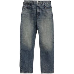 Rhude, Jeans, Heren, Blauw, W30, Denim, Jeans met vintage-effect