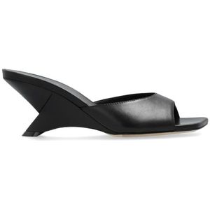 Vic Matié, Bonbon wedge slides Zwart, Dames, Maat:41 EU