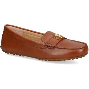 Ralph Lauren, Schoenen, Dames, Bruin, 35 1/2 EU, Platte mocassins