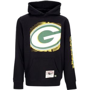 Mitchell & Ness, NFL Big Face Hoodie Zwart Zwart, Heren, Maat:L