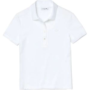 Lacoste, Klassieke Polo Shirt Wit, Dames, Maat:S