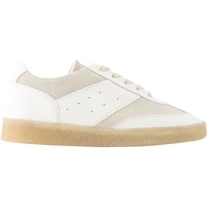 Maison Margiela, Witte leren sneakers Wit, Dames, Maat:35 EU