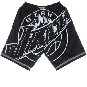 Mitchell & Ness, Sport, Heren, Zwart, L, Polyester, NBA Big Face Basketball Shorts