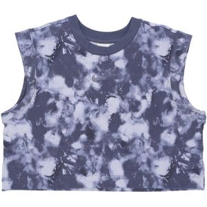 Nike, Tops, Dames, Paars, S, Katoen, Wave Dye Crop Tank Top