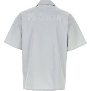 Alexander McQueen, Overhemden, Heren, Grijs, L, Korte mouwen overhemd