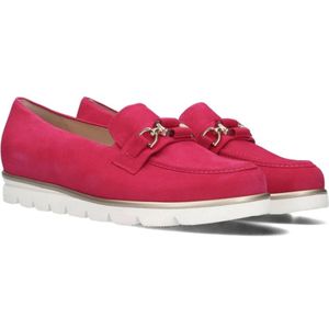 Hassia, Schoenen, Dames, Roze, 41 1/2 EU, Leer, Fuchsia Suede Loafers Pisa Style