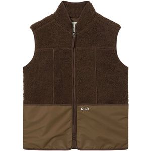 Forét, Fell Fleece Vest Muileveles Brown Teddy Bruin, Heren, Maat:S