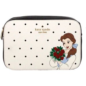 Kate Spade, Tassen, Dames, Wit, ONE Size, Disney Beauty and the Beast Camera Tas