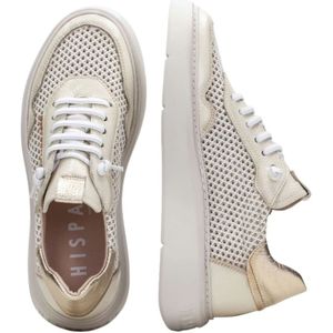 Hispanitas, Schoenen, Dames, Beige, 37 EU, Leer, Beige Casual Leren Sneakers