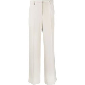 Alberto Biani, Off-White Getailleerde Broek Beige, Dames, Maat:S