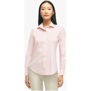 Brooks Brothers, Blouses & Shirts, Dames, Roze, 2Xs, Katoen, Klassieke-Fit Non-Iron Stretch Supima Katoenen Overhemd
